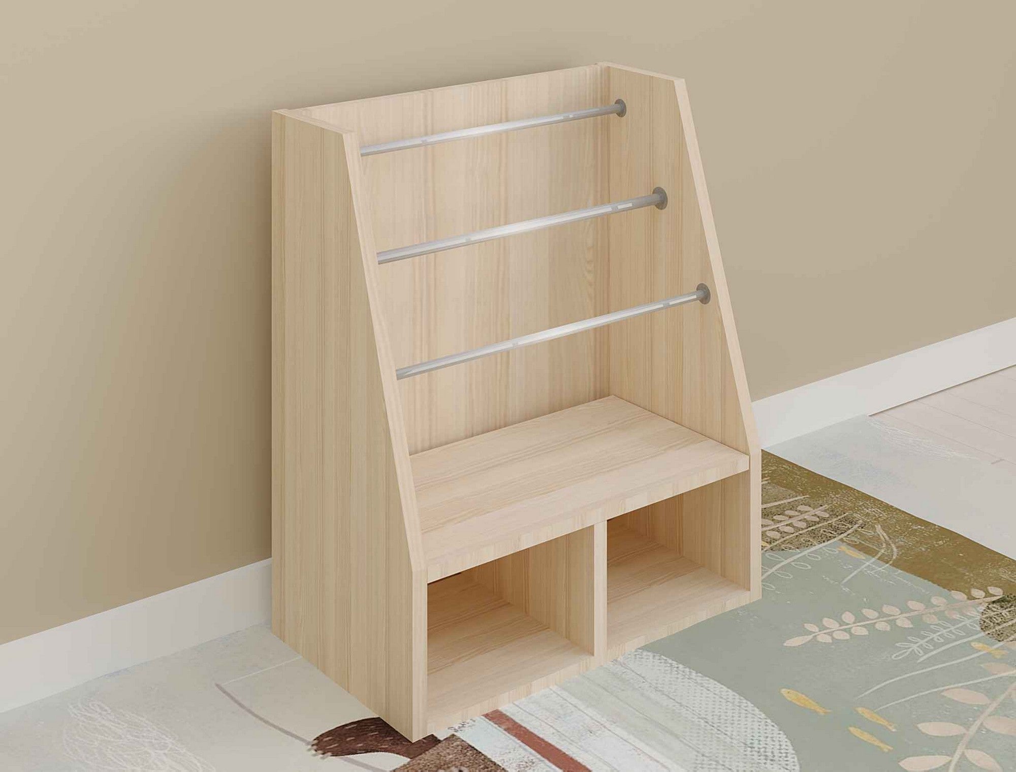 Estante de livros – 64 cm x 90 cm x 28 cm – Carvalho Safira – Painel de Partículas Revestido de Melamina