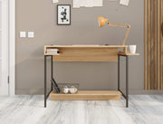 Secretária de Estudo – 113 cm x 74 cm x 57 cm – Carvalho Safira e Preto – MDF