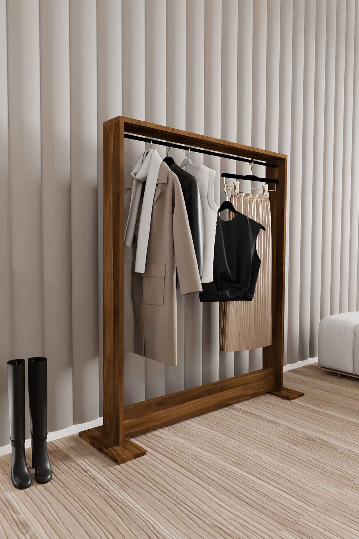 Cabideiro – 100 cm x 124 cm x 12 cm – Nogueira – MDF