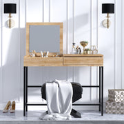 Toucador moderna – 100 cm x 75 cm x 45 cm – Carvalho e Preto – Melamina