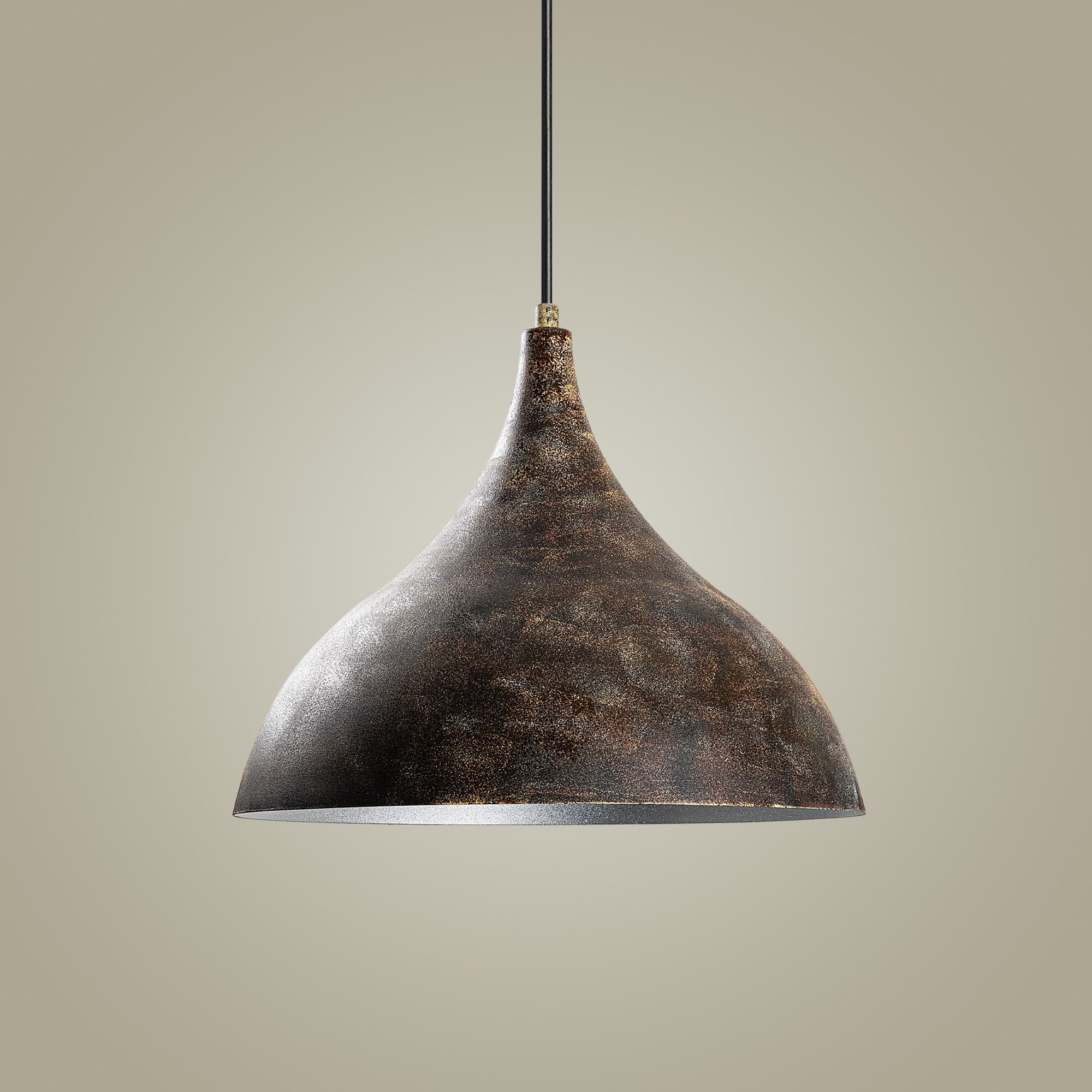 Candeeiro de Teto ajustável – Ø41 cm – acabamento antigo – metal