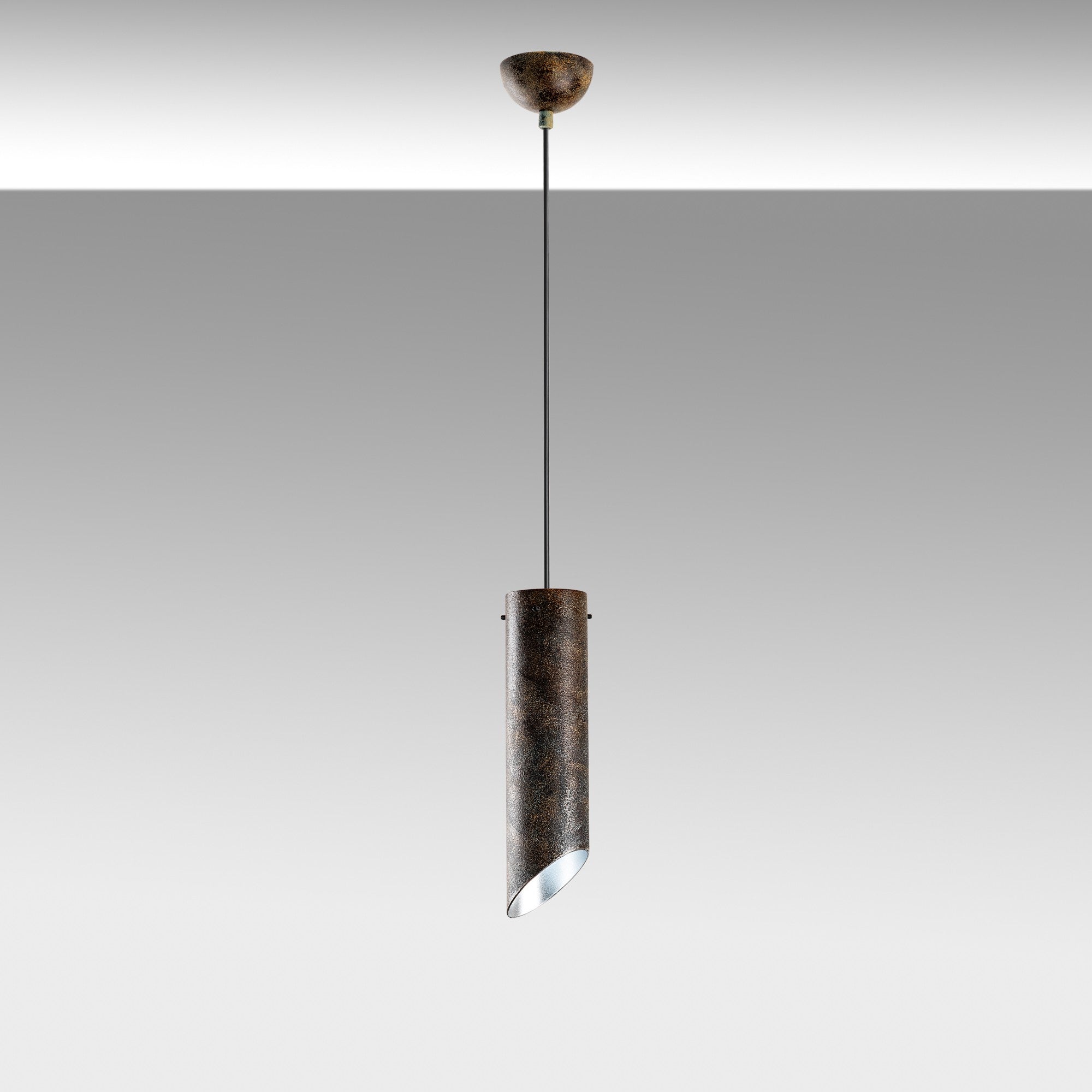 Candeeiro de Teto elegante ajustável – Ø8 x 28 cm – acabamento antiquado – metal