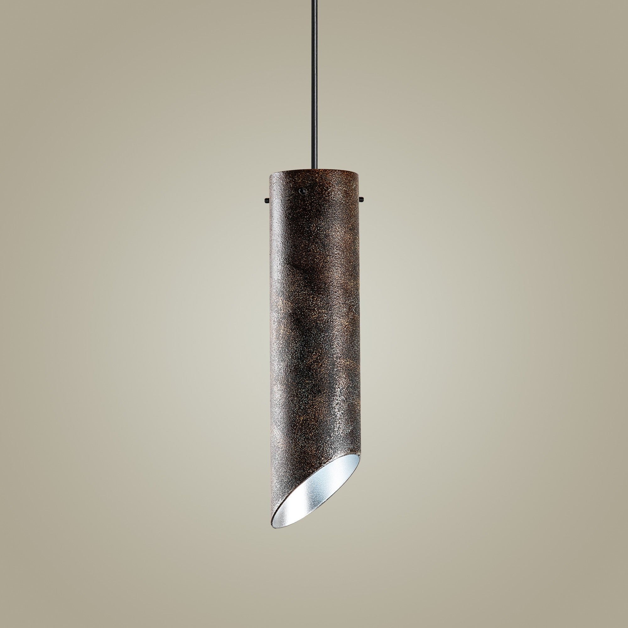 Candeeiro de Teto elegante ajustável – Ø8 x 28 cm – acabamento antiquado – metal