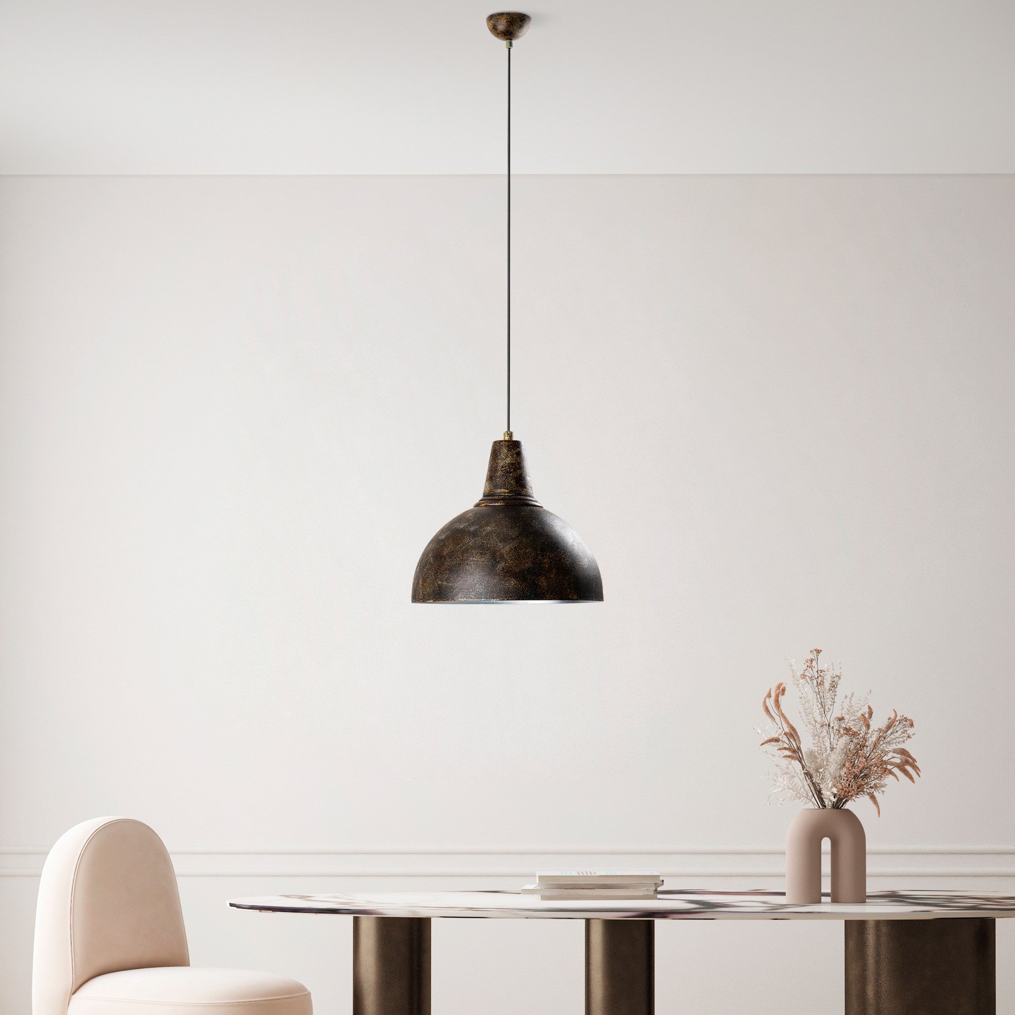 Candeeiro de Teto elegante ajustável – Ø30 cm – cor antiquada – metal