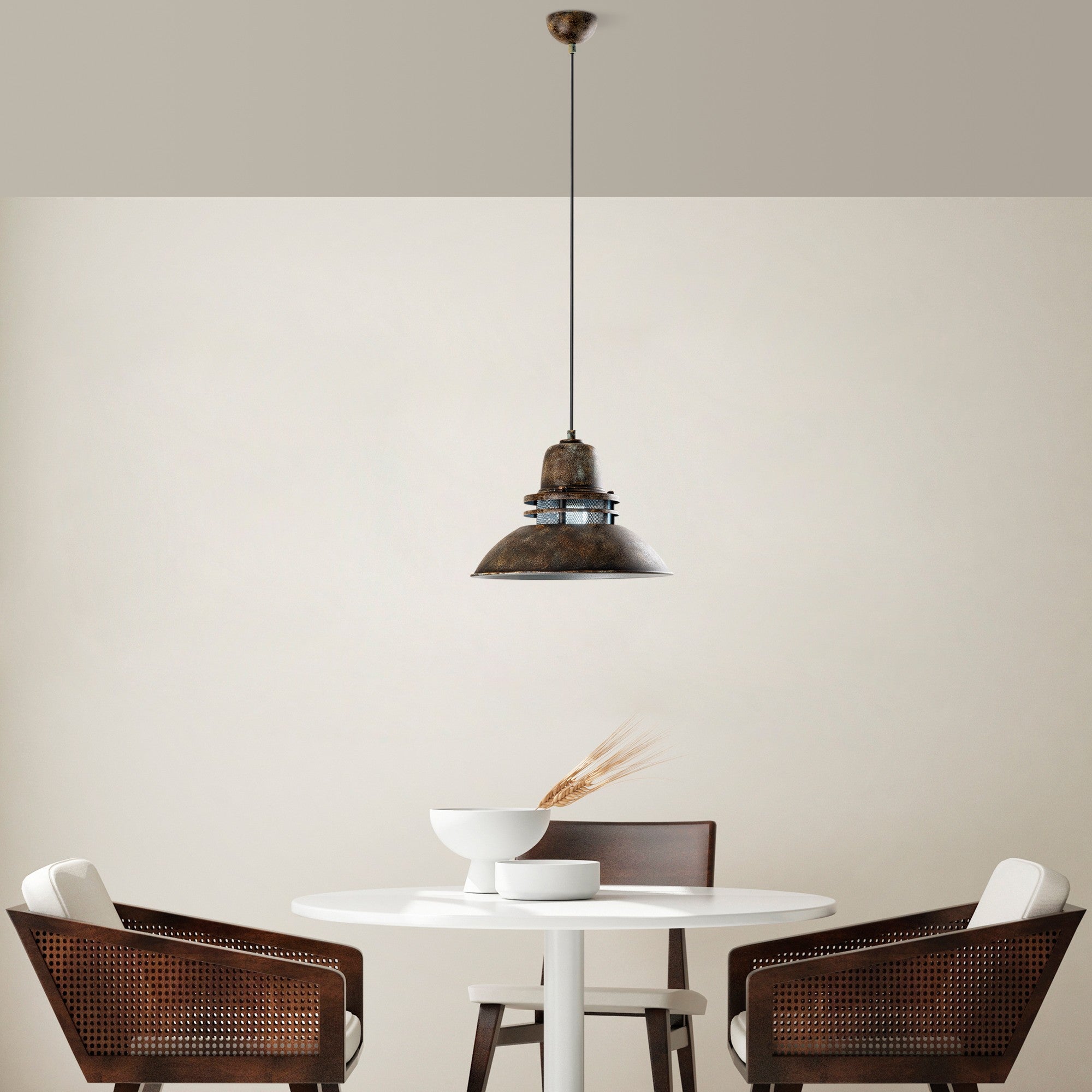 Candeeiro de Teto elegante ajustável – 34-123 cm – cor antiquada – corpo de metal