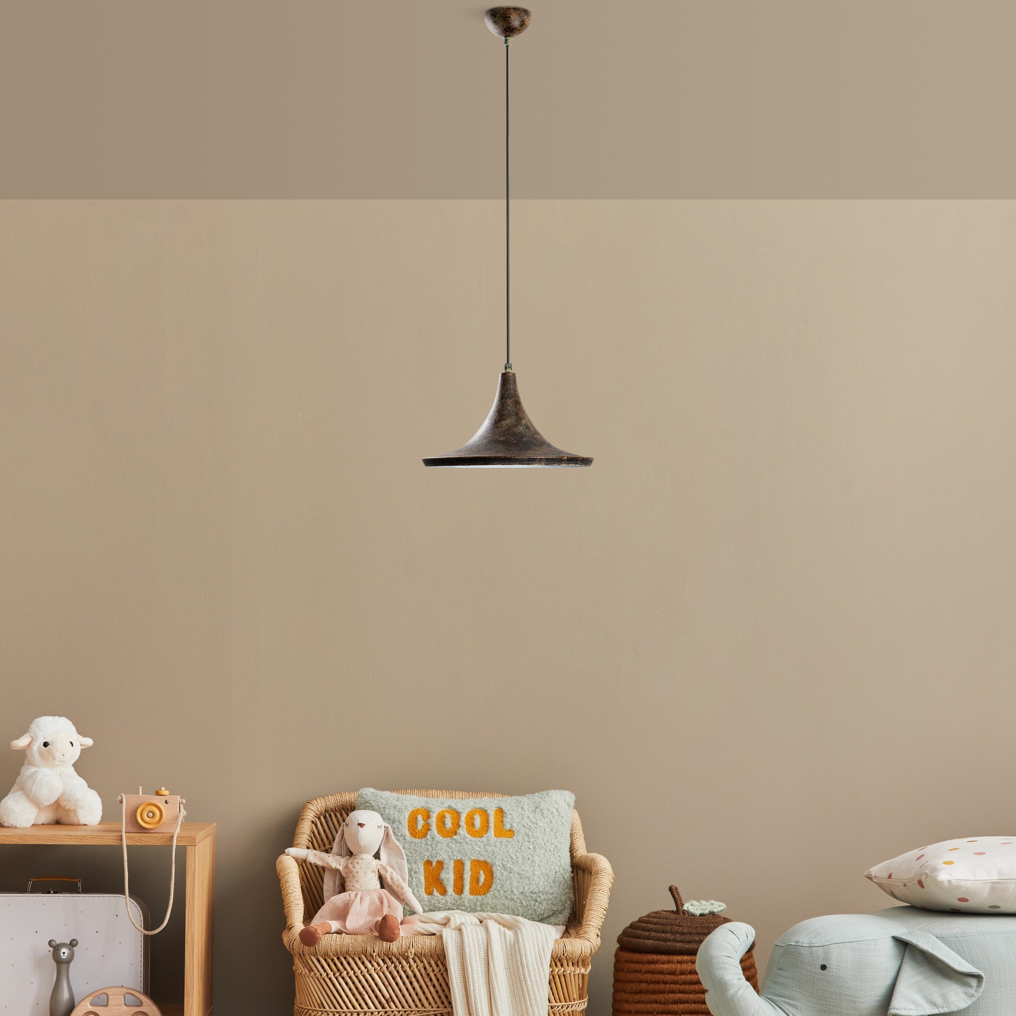 Candeeiro de Teto ajustável – Ø30 cm – cor antiquada – metal