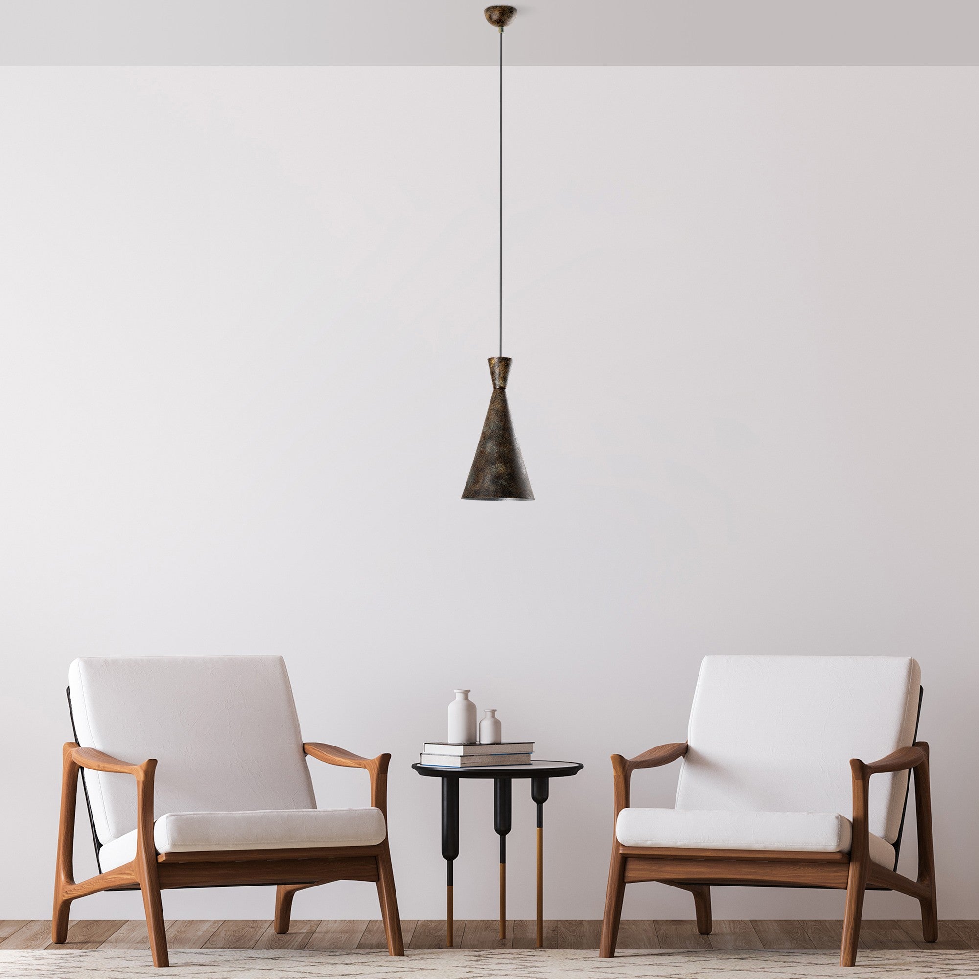 Candeeiro de Teto ajustável – Ø19 x 37 cm – cor antiquada – corpo de metal