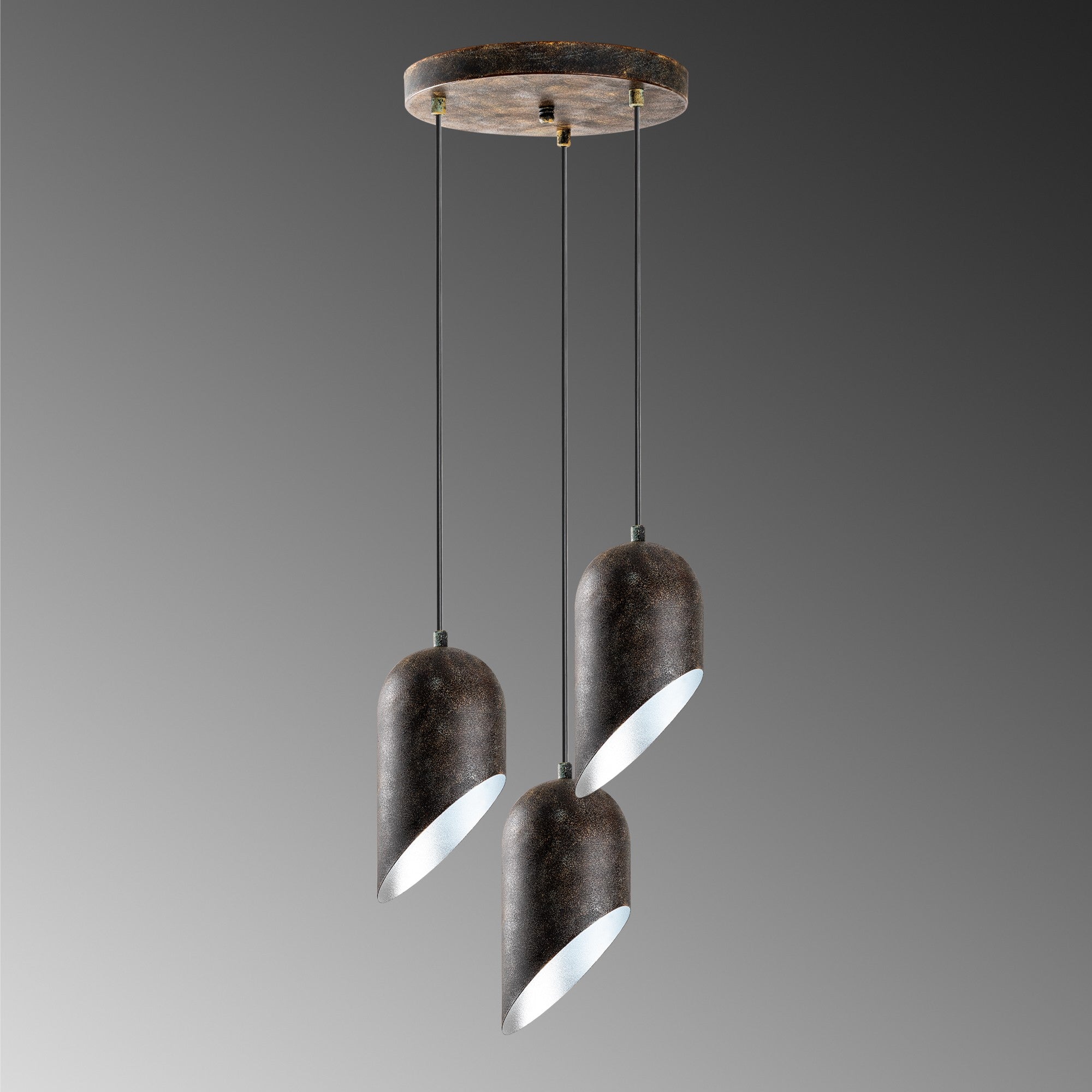 Candeeiro de Teto – 40 cm de diâmetro – Cor antiquada – Metal