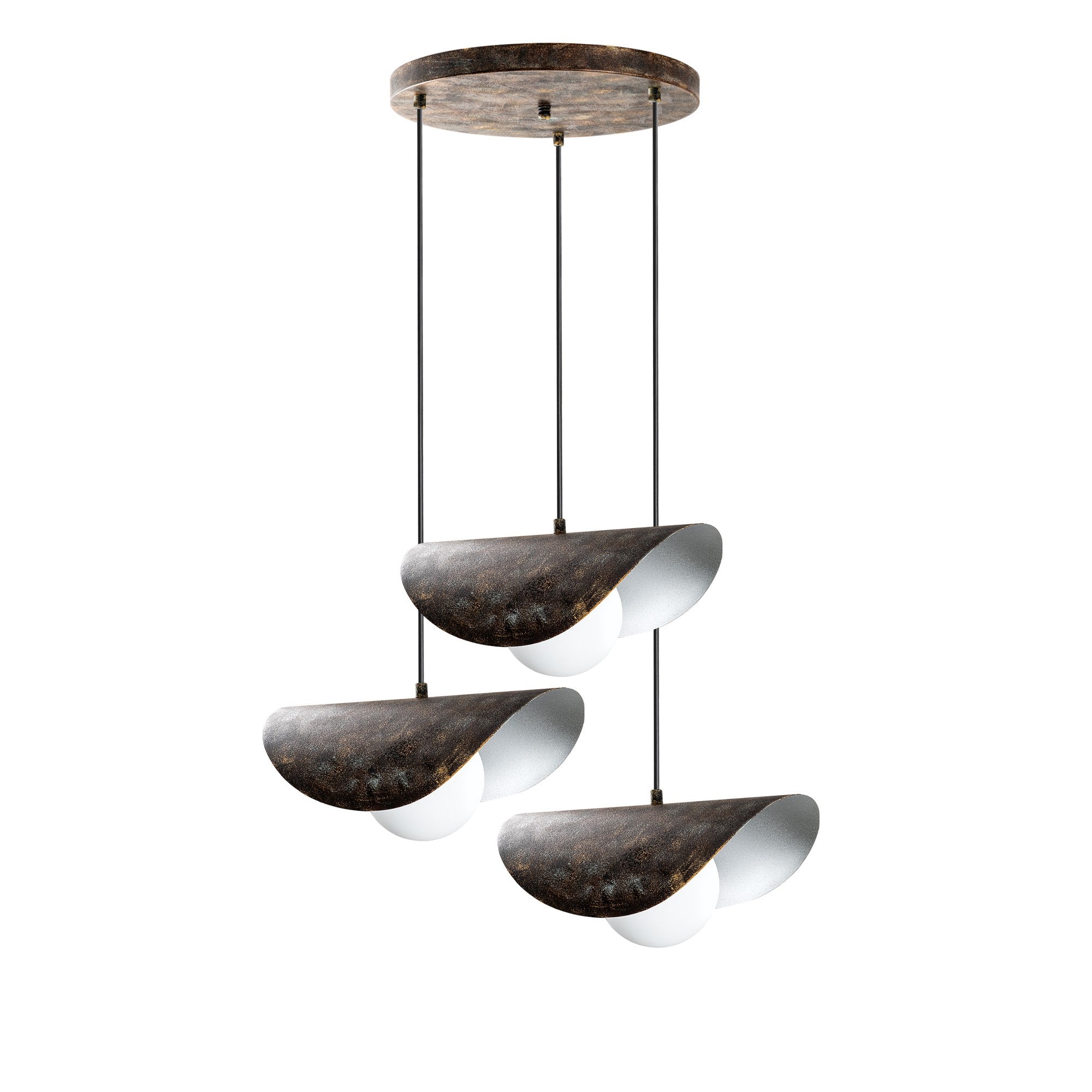 Candeeiro de Teto – 50 cm diâmetro – cor antiga – metal