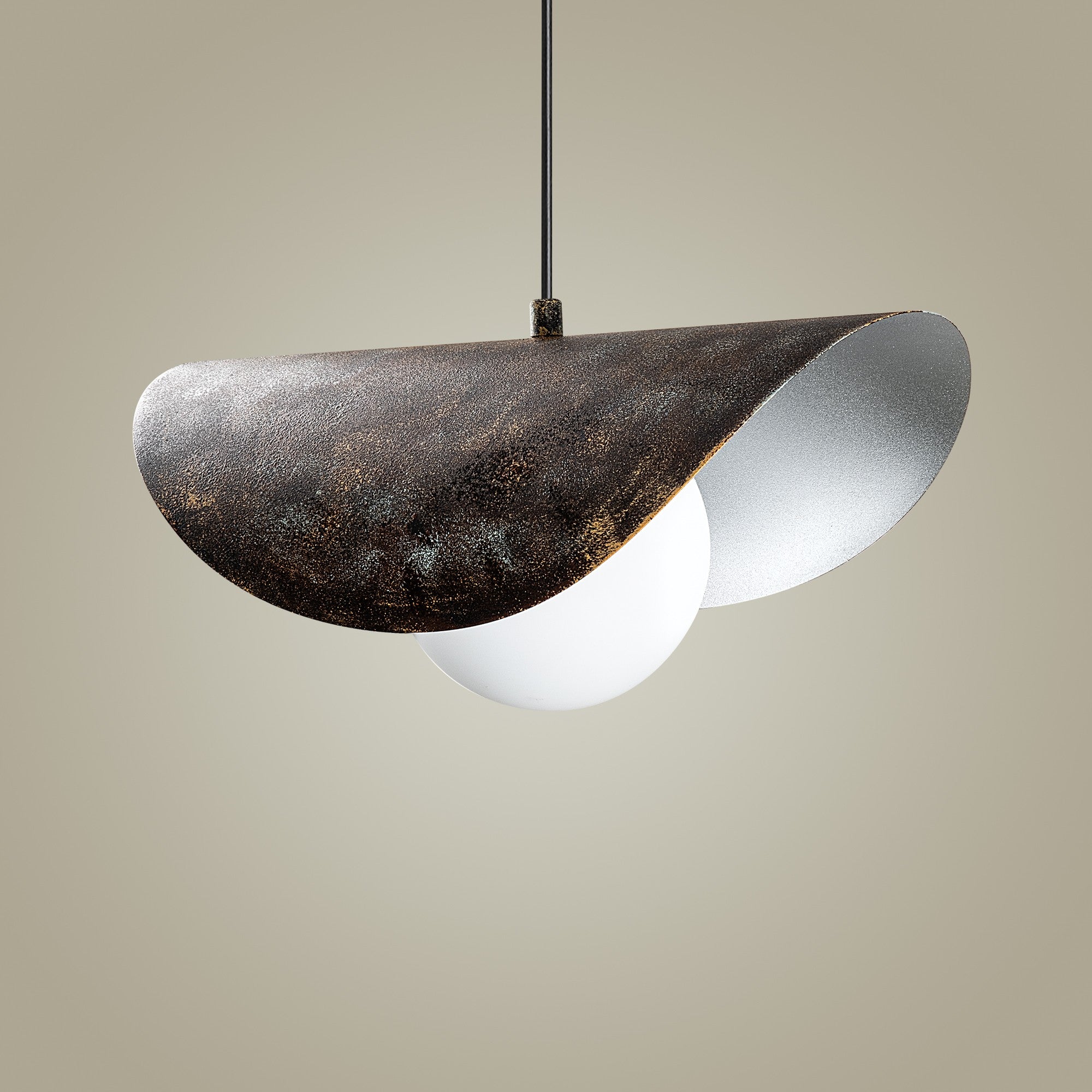 Candeeiro de Teto – 50 cm diâmetro – cor antiga – metal