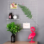 Acessório Decorativo de Parede em Metal Branco com 10 Fechos - 60x60cm