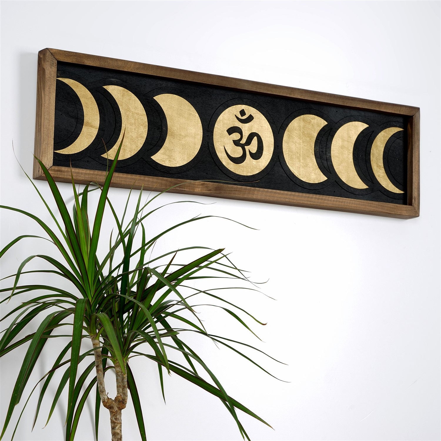 Acessório Decorativo de Parede em Madeira Maciça Multicolor - 72x19,5cm