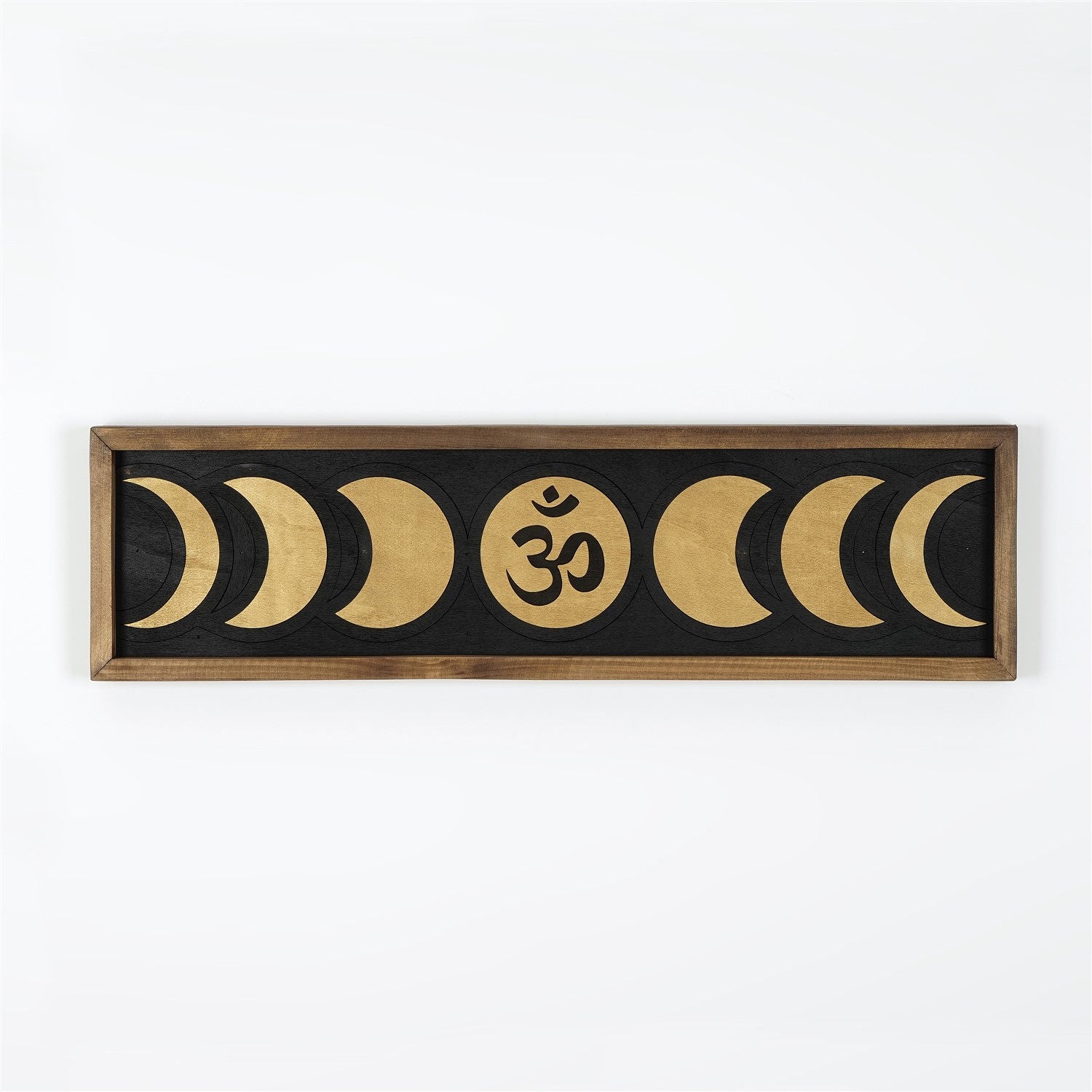 Acessório Decorativo de Parede em Madeira Maciça Multicolor - 72x19,5cm