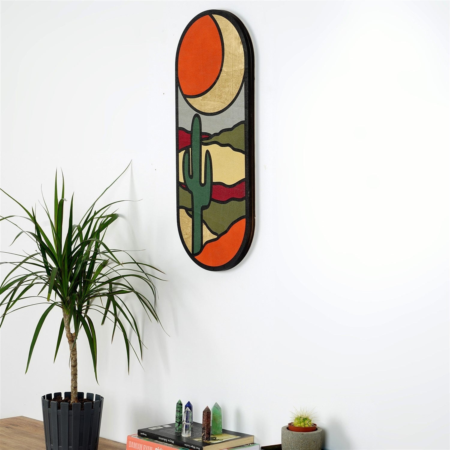 Acessório Decorativo de Parede em Madeira Multicolor ART059 - 53x22cm
