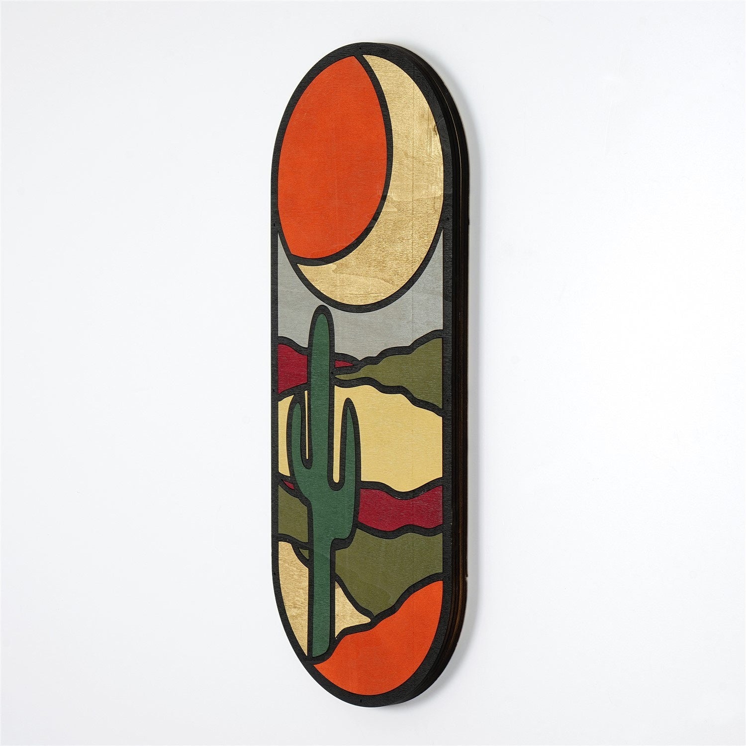 Acessório Decorativo de Parede em Madeira Multicolor ART059 - 53x22cm