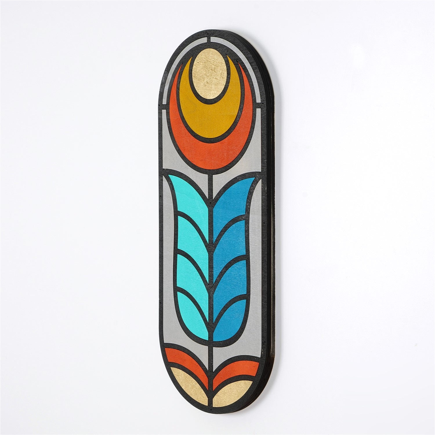 Acessório Decorativo de Parede em Madeira Multicolor ART060 - 53x22cm
