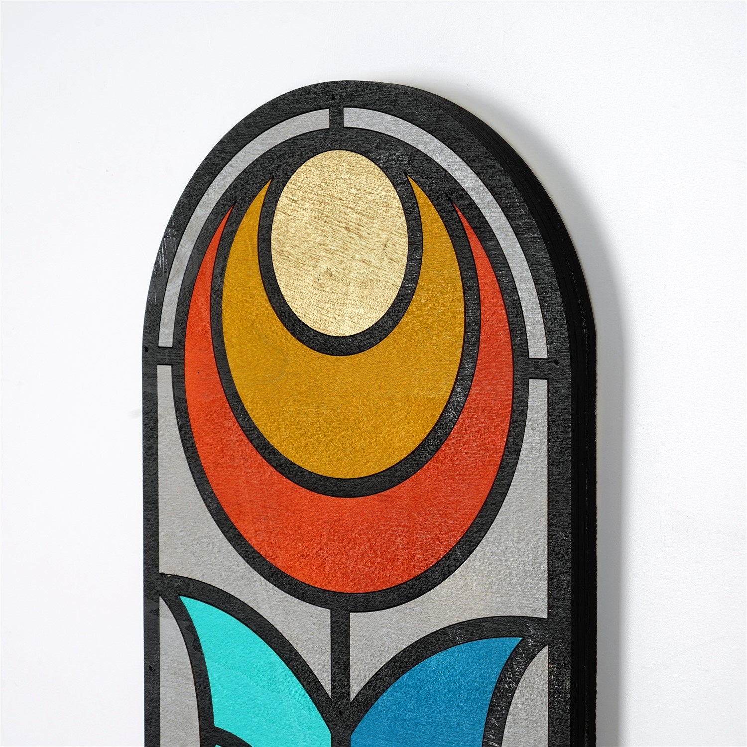 Acessório Decorativo de Parede em Madeira Multicolor ART060 - 53x22cm