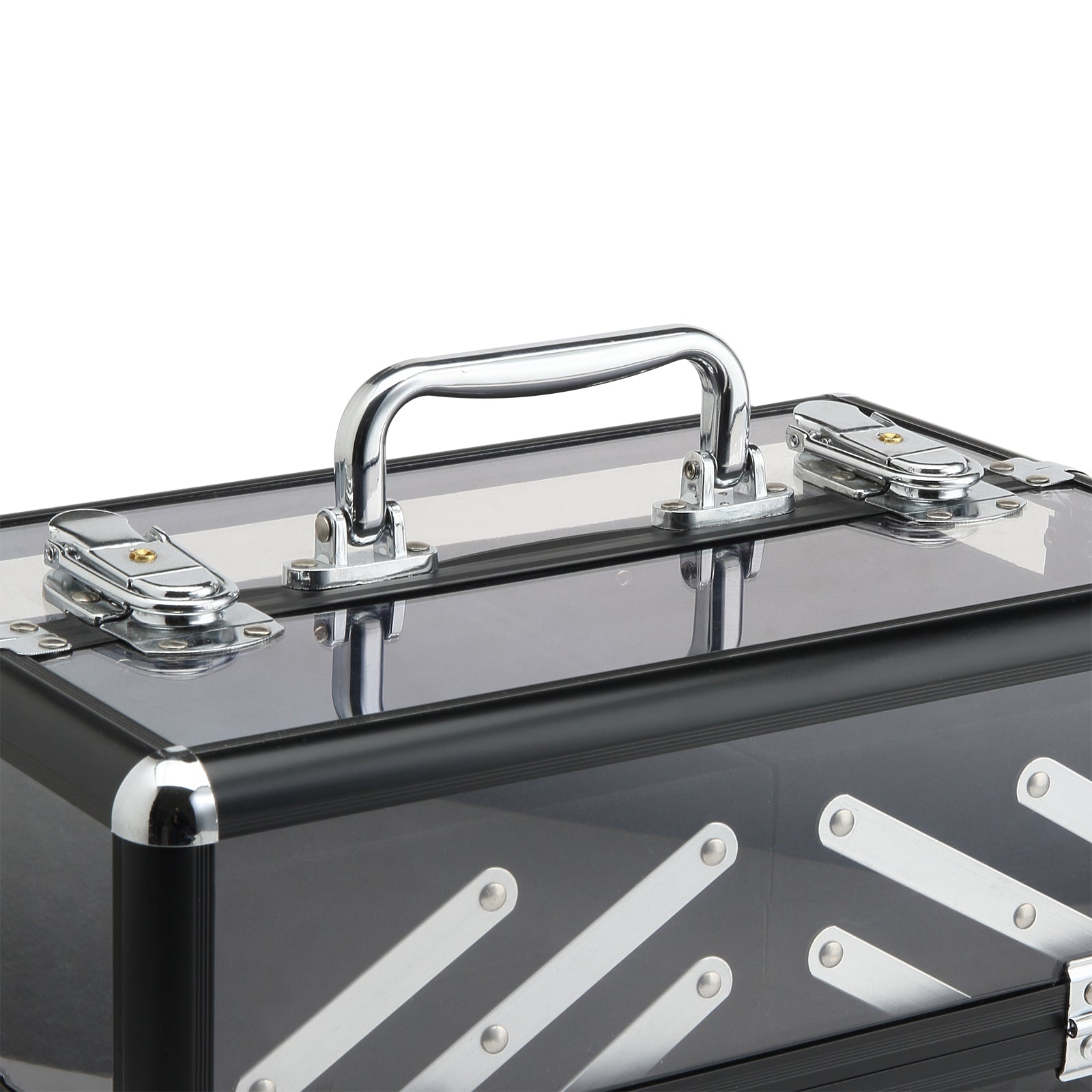 Organizador de Maquilhagem Múltiplos Níveis Preto 30x18,5x22 cm