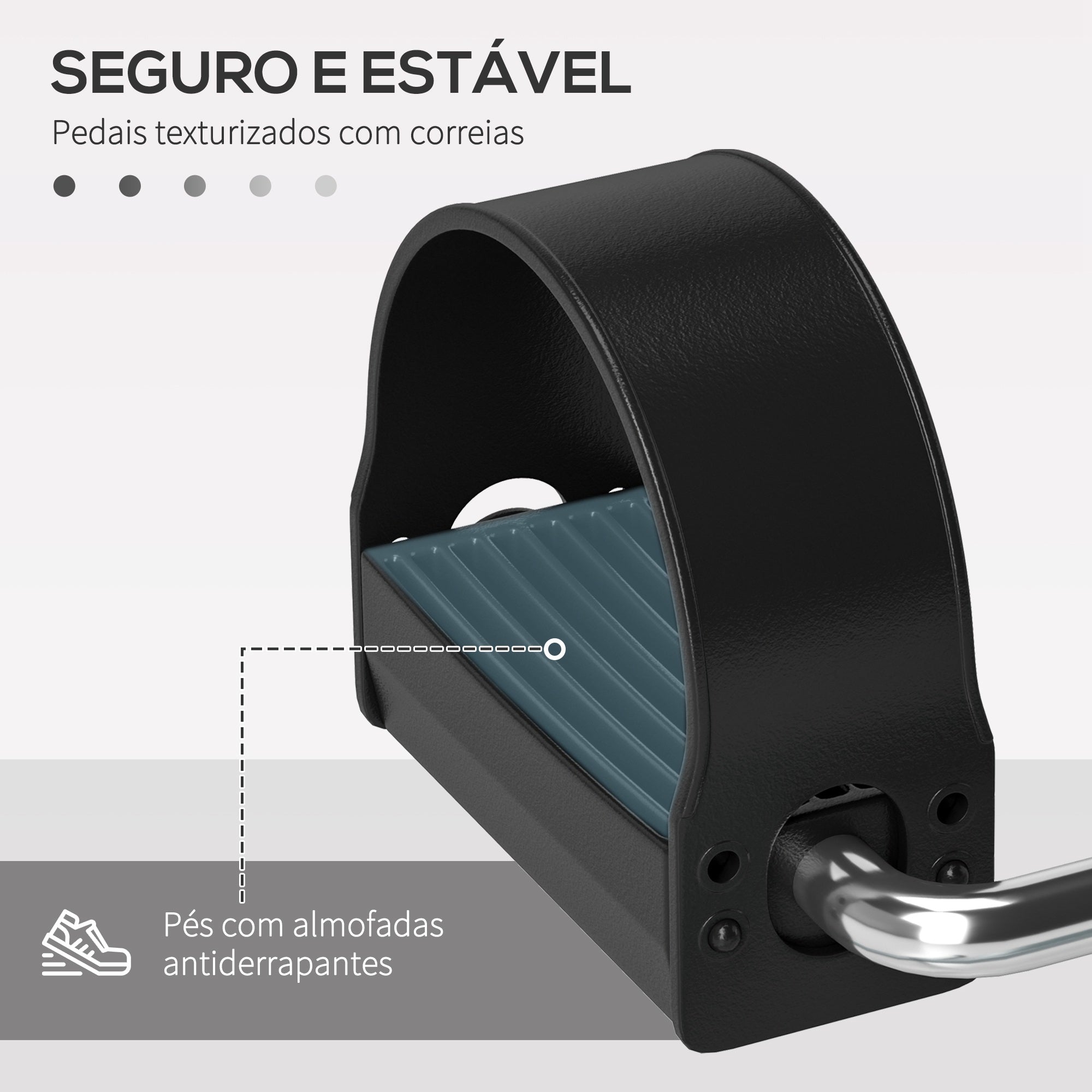 Mini bicicleta de exercício - Preto (40 x 53 x 29cm)