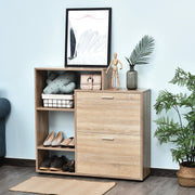 Sapateira de Madeira 101,5x25,5x98 cm - Cor de Madeira Natural