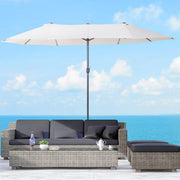 Guarda-Sol 460x270x240cm Bege - Proteção UV para Jardim