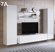 Conjunto de móveis de sala – 2,6m – branco – melamina