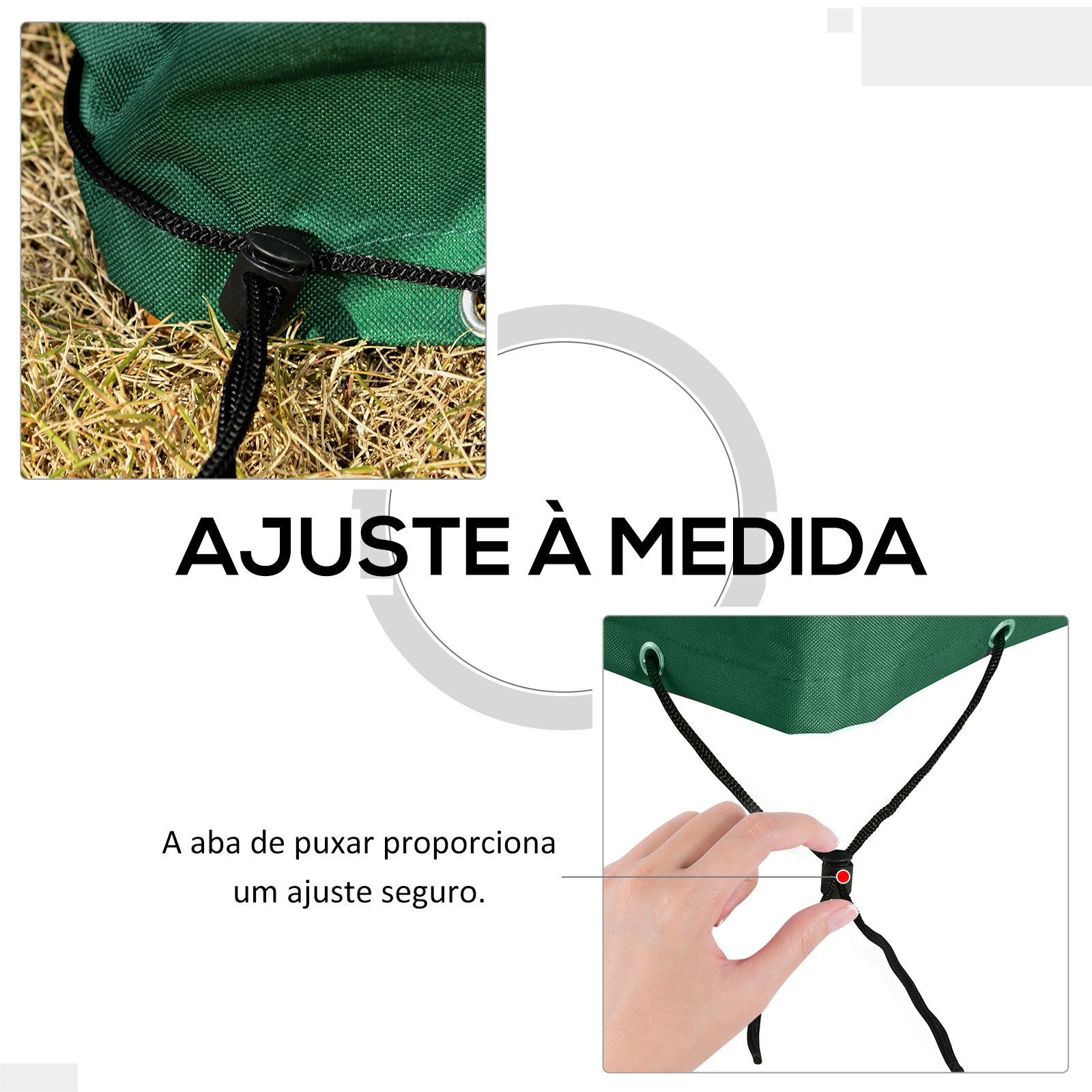 Capa de Proteção para Baloiço de Jardim – 240x133x185 cm – Verde – Tecido Oxford com revestimento em PE