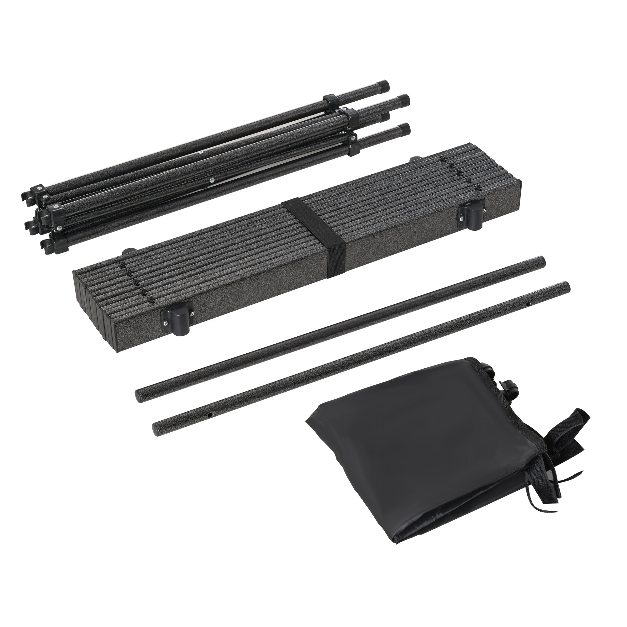 Mesa Dobrável de Camping 70x70x69 cm - Preto