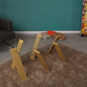 Mesa de Centro – 92cm x 41cm x 57cm – Mostarda – Painel de Partículas revestido a melamina