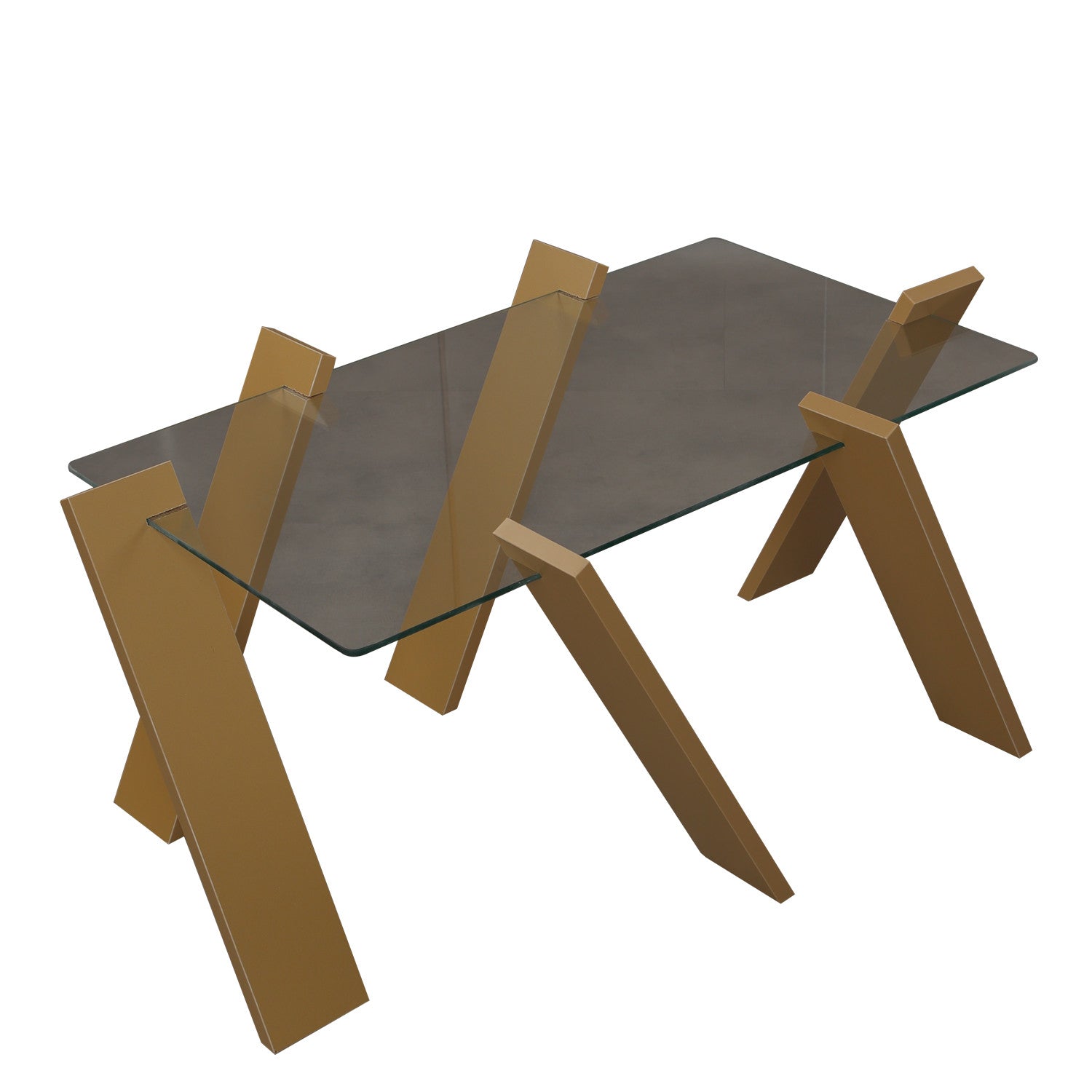 Mesa de Centro – 92cm x 41cm x 57cm – Mostarda – Painel de Partículas revestido a melamina