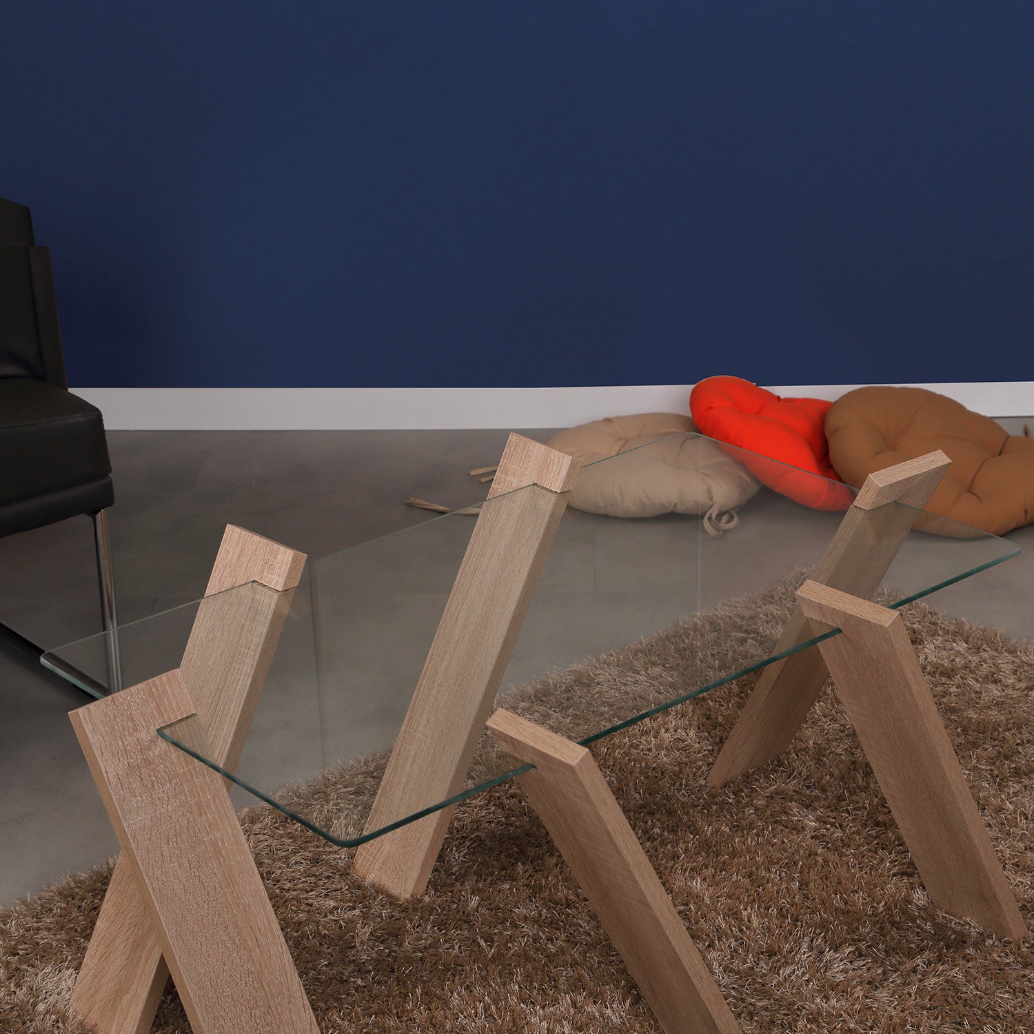 Mesa de Centro – 92cm x 41cm x 57cm – Carvalho Claro – Painel de Partículas