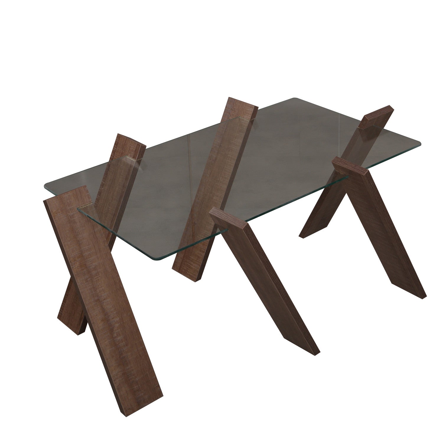 Mesa de Centro – 92 cm x 41 cm x 57 cm – Carvalho escuro – Melamina