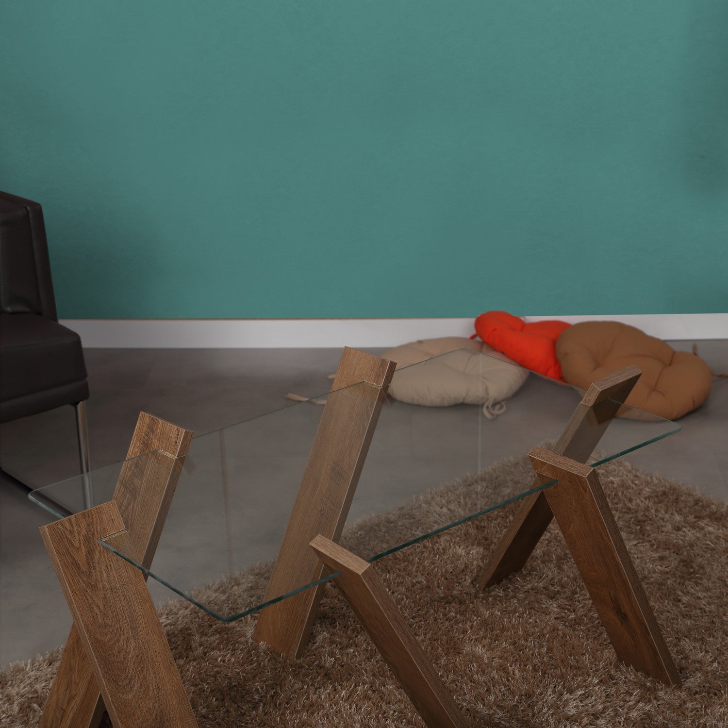 Mesa de Centro – 92cm x 57cm x 41cm – Cor de Carvalho – Painel de Partículas