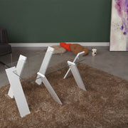 Mesa de Centro – 92cm x 41cm x 57cm – Branco – Painel de partículas com revestimento a melamina