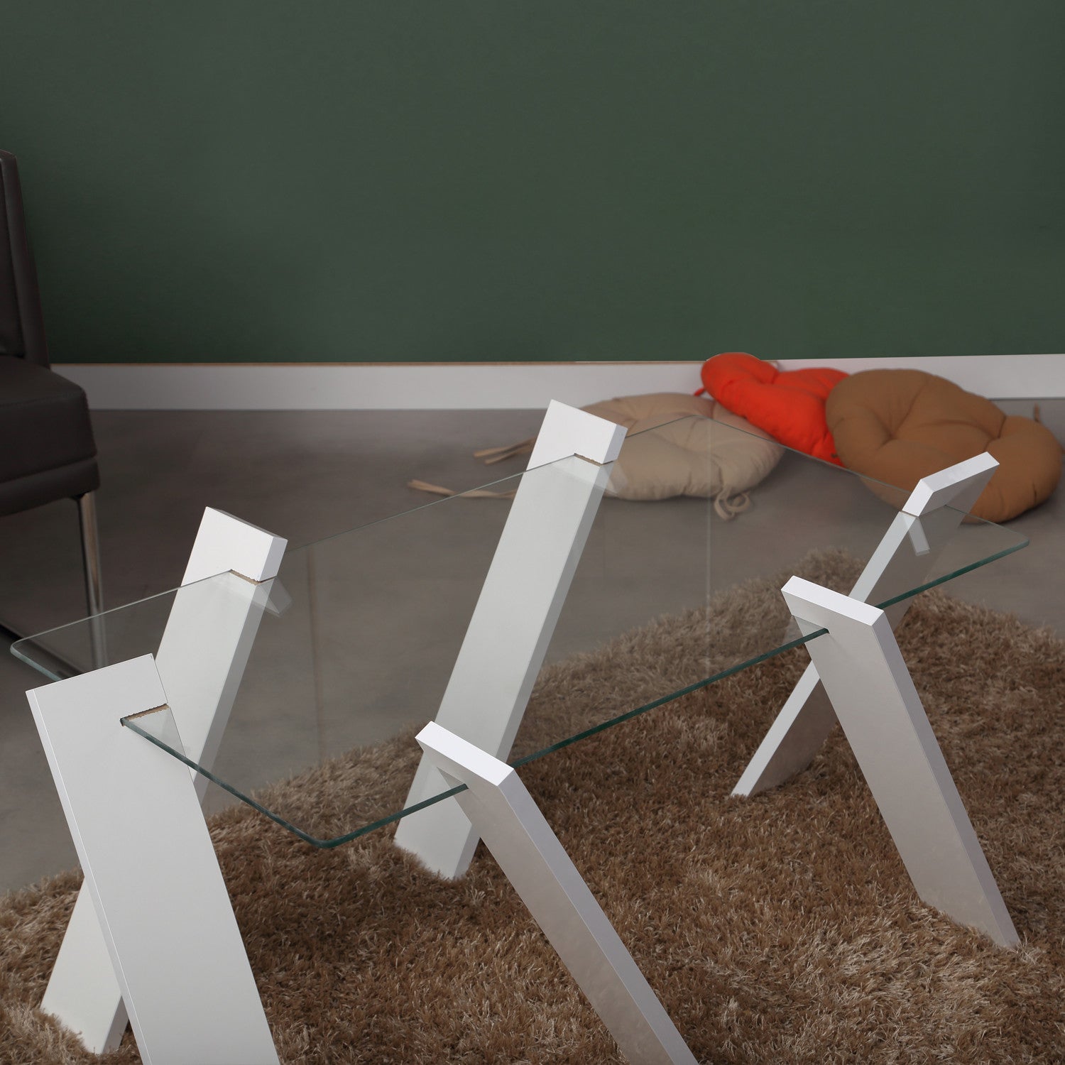 Mesa de Centro – 92cm x 41cm x 57cm – Branco – Painel de partículas com revestimento a melamina