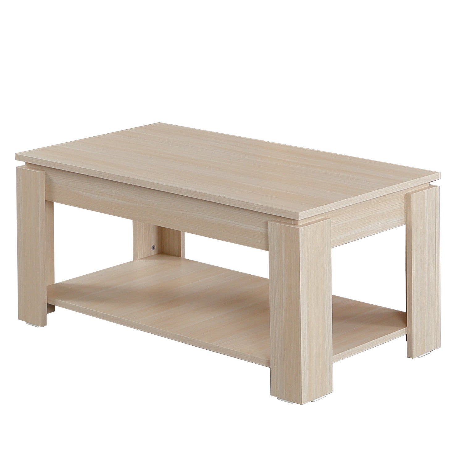 Mesa de Centro – 104 cm x 47 cm x 56 cm – Carvalho Claro – Painéis de Partículas