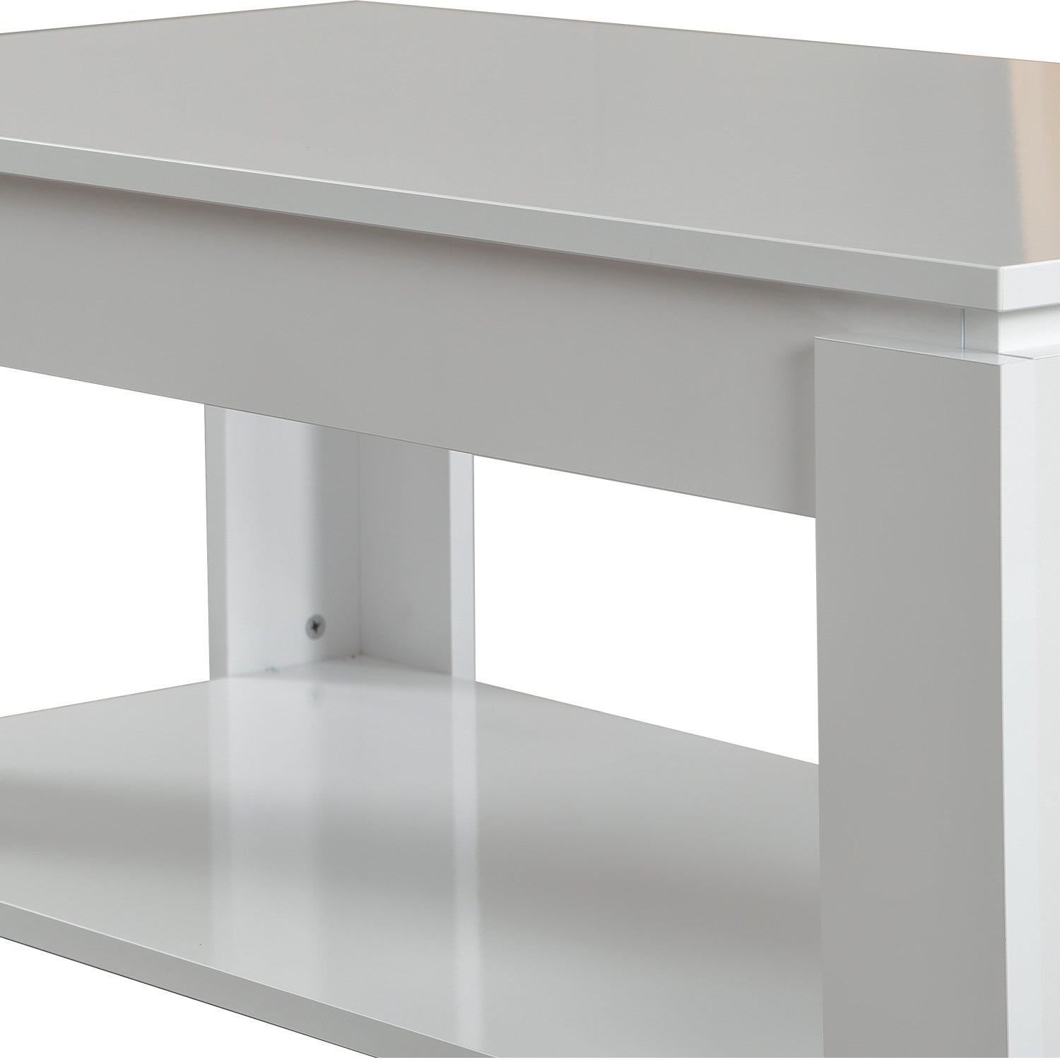 Mesa de Centro – 104 cm x 47 cm x 56 cm – Branco – Painel de Partículas