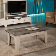 Mesa de Centro – 110cm x 45cm x 65cm – Bege – Melamina