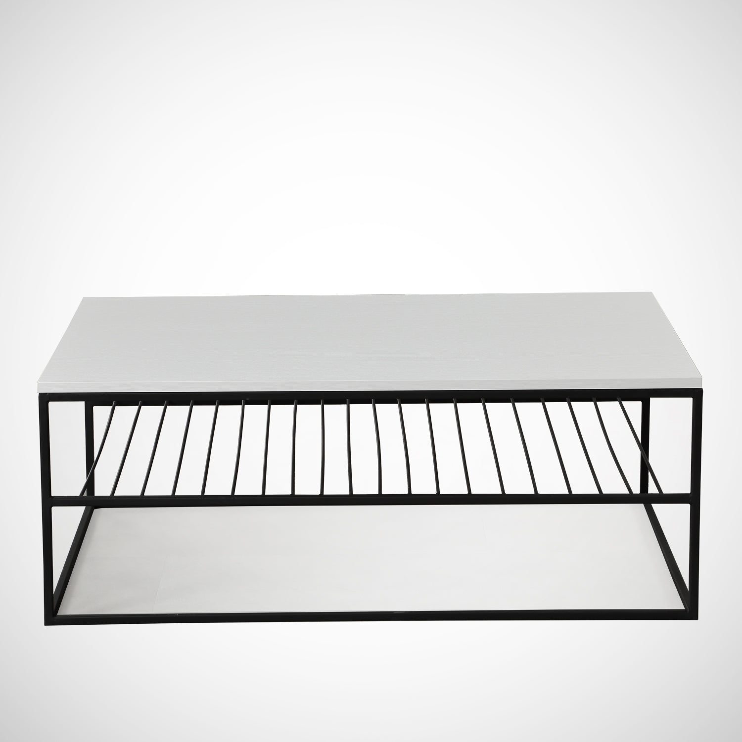 Mesa de Centro – 95 cm x 43 cm x 55 cm – Branco – Painel de partículas