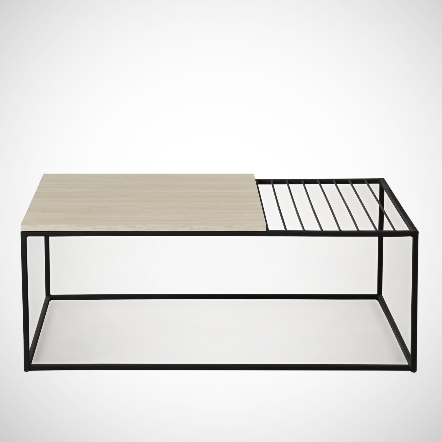 Mesa de Centro – 95 cm x 43 cm x 55 cm – Carvalho – Painel de Partículas revestido a Melamina