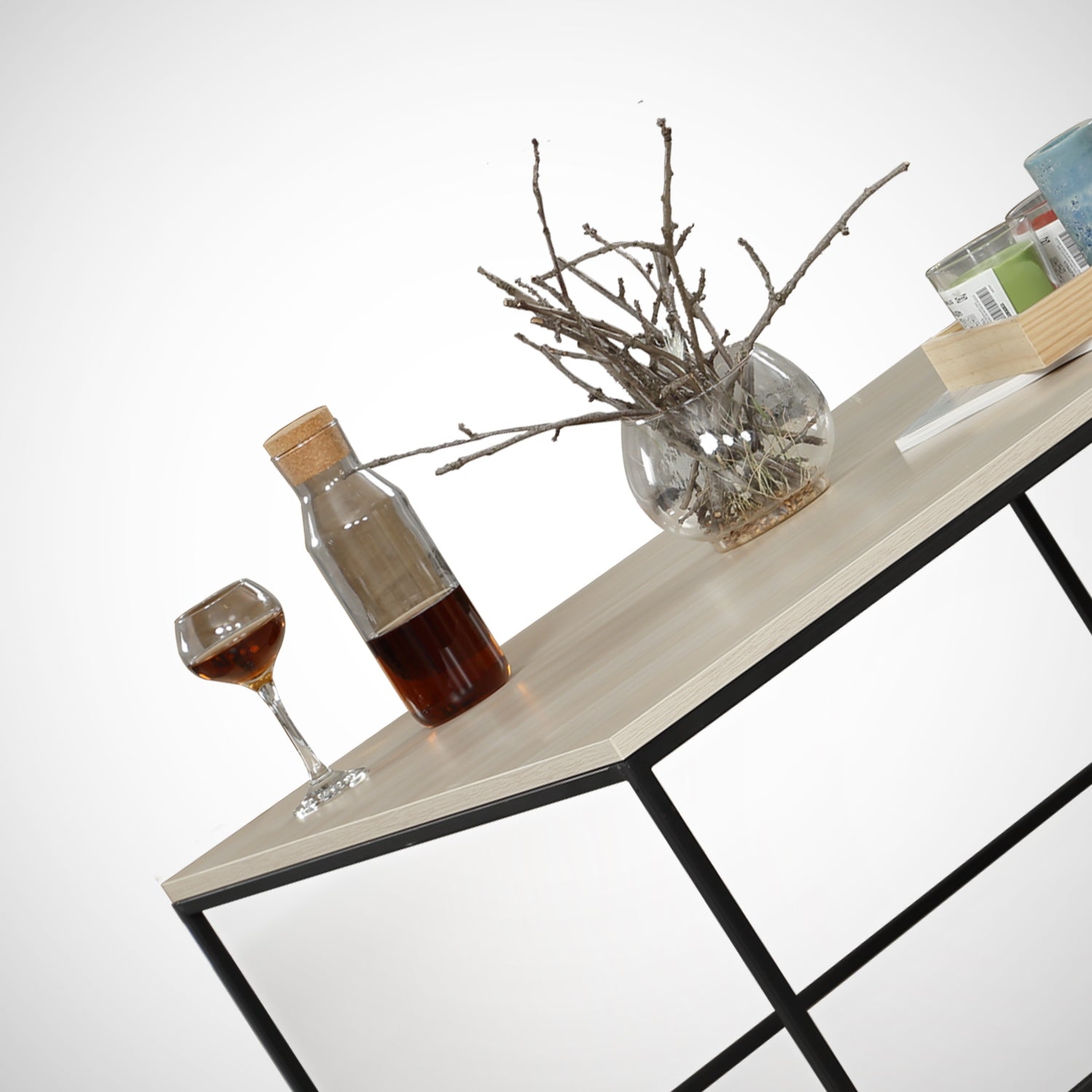 Mesa de Centro – 75cm x 43cm x 75cm – Carvalho – Painel de Partículas Revestido a Melamina