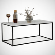 Mesa de Centro – 95cm x 43cm x 55cm – Branco – Painel de Partículas