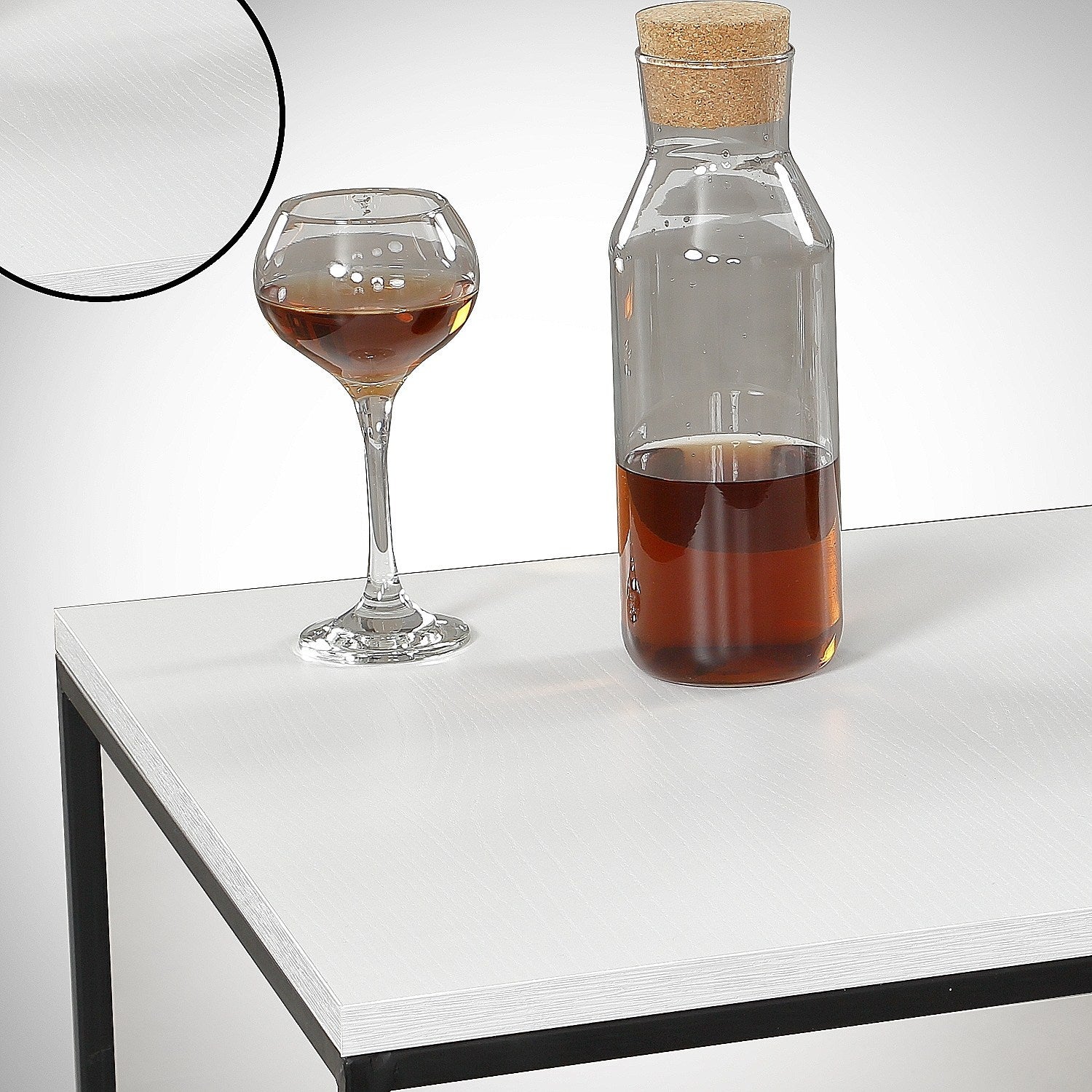 Mesa de Centro – 95cm x 43cm x 55cm – Branco – Painel de Partículas