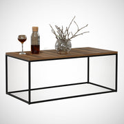 Mesa de Centro – 95cm x 55cm x 43cm – Nogueira – Painel de partículas