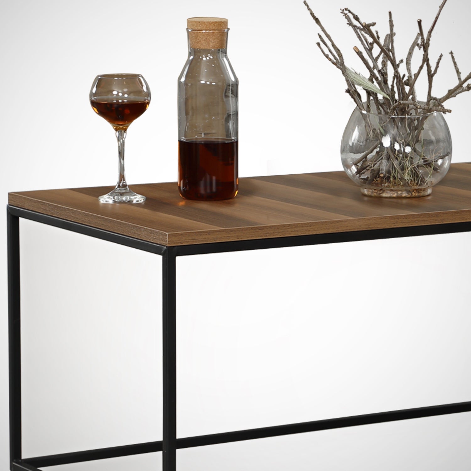 Mesa de Centro – 95cm x 55cm x 43cm – Nogueira – Painel de partículas