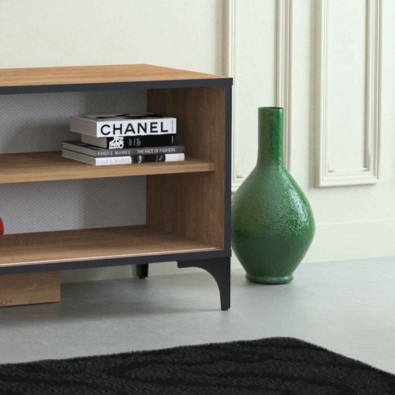 Móvel de TV em Melamina – 125 cm x 54 cm x 42 cm – Carvalho – Painéis de partículas