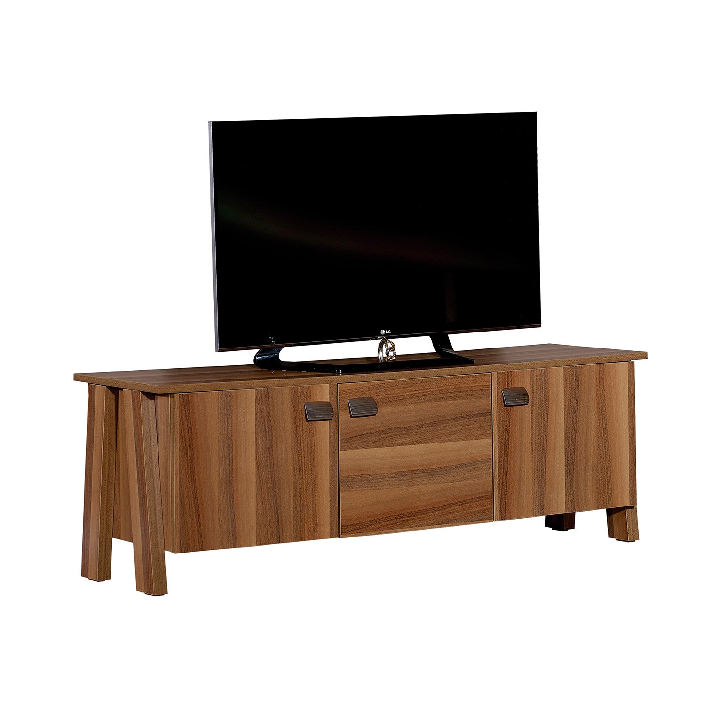Móvel de TV – 144cm x 50cm x 45cm – castanho – painel de partículas revestido a melamina