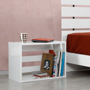 Mesa de cabeceira – 60 cm x 43 cm x 33 cm – Branco – Painéis de partículas revestidos a melamina