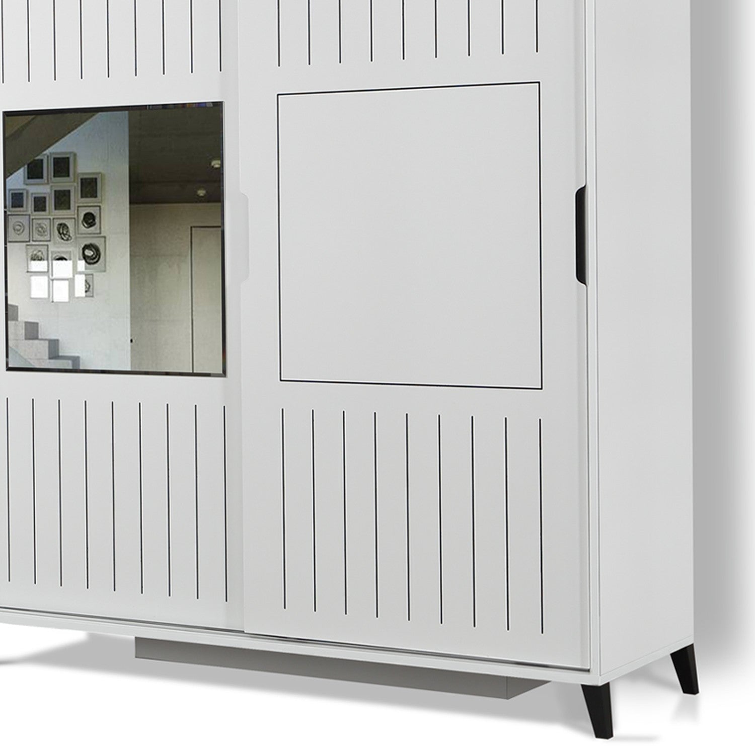 Guarda-roupa – 150cm x 216cm x 60cm – Branco – Painéis de partículas revestidos a melamina