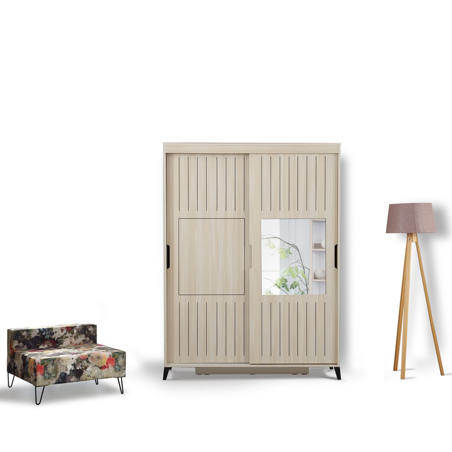 Guarda-roupa – 140cm x 216cm x 60cm – Carvalho – Painéis de Partículas revestidos a Melamina